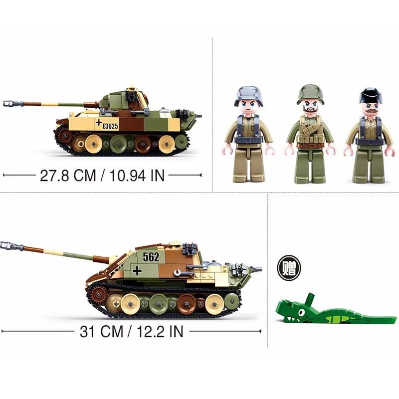 725PCS Land Force Military Pan - Lego Compatible Military Tank 评论和价格