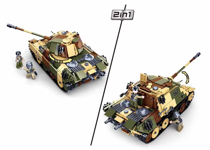 725PCS Land Force Military Pan - Lego Compatible Military Tank 评论和价格