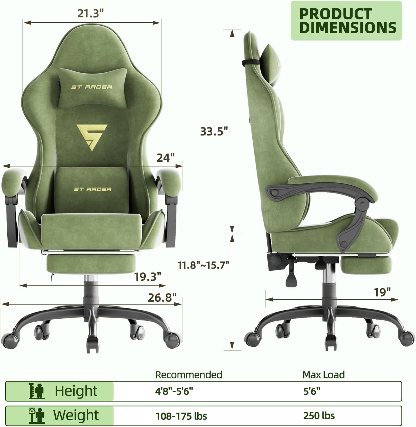 Gaming Chair Racing for Adult, - Video Games 评论和价格