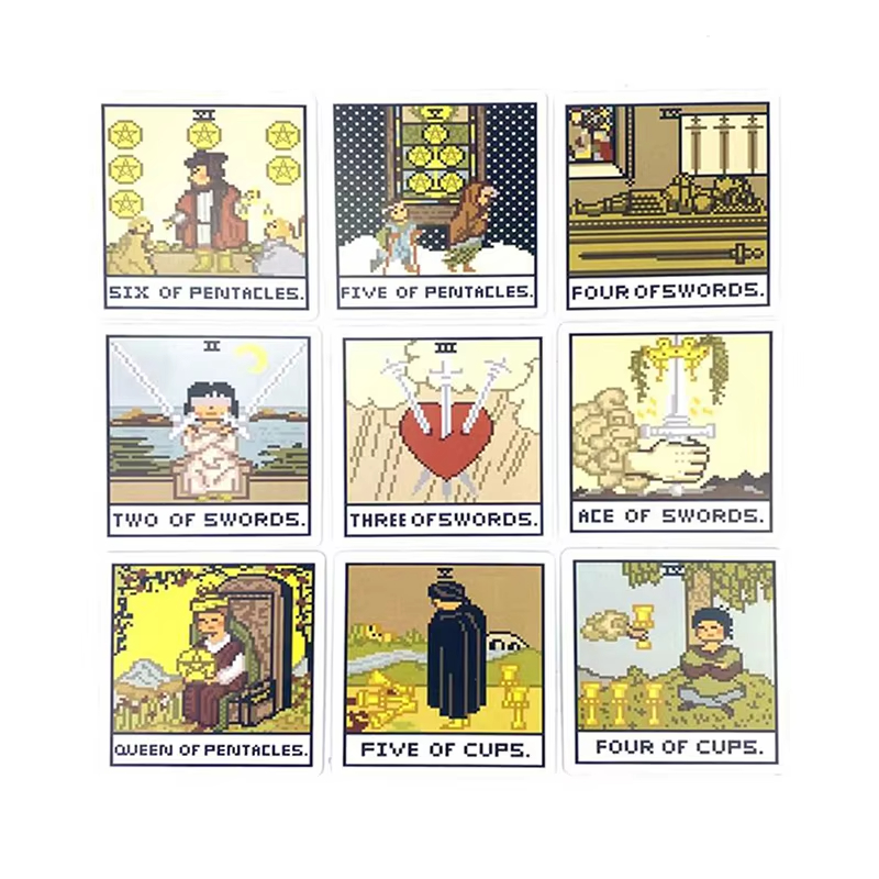 8 Bit Fantasy Tarot Deck Card  - Tarot Cards Deck With Guidebook 评论和价格