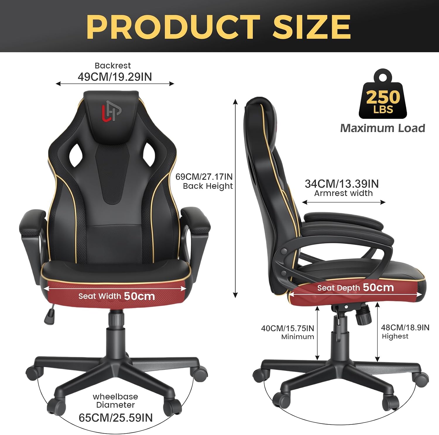 HapGIFT Gaming Chair, Ergonomi - Video Games 评论和价格