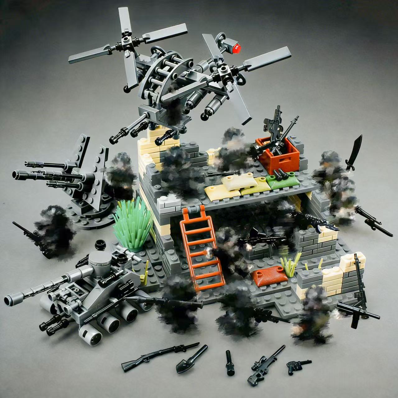 Military Battle Base Modular B - Lego Compatible Military Tank 评论和价格