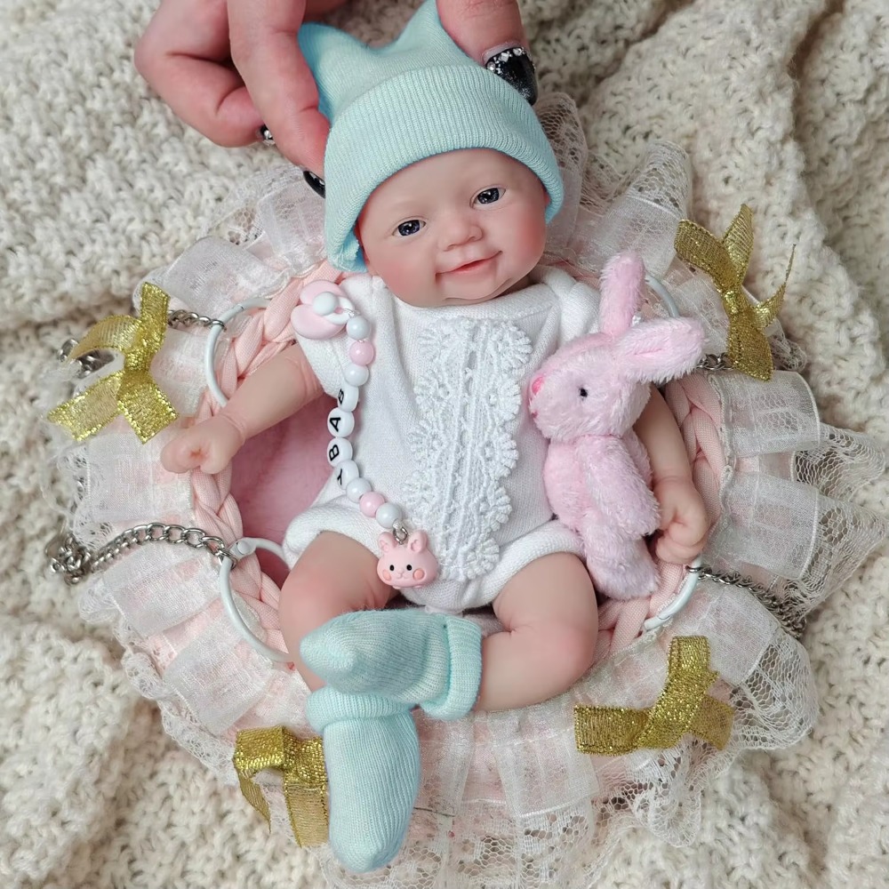 7 Inch Reborn  Doll Full Body  - Reborn Baby Doll Silicone Realistic 评论和价格