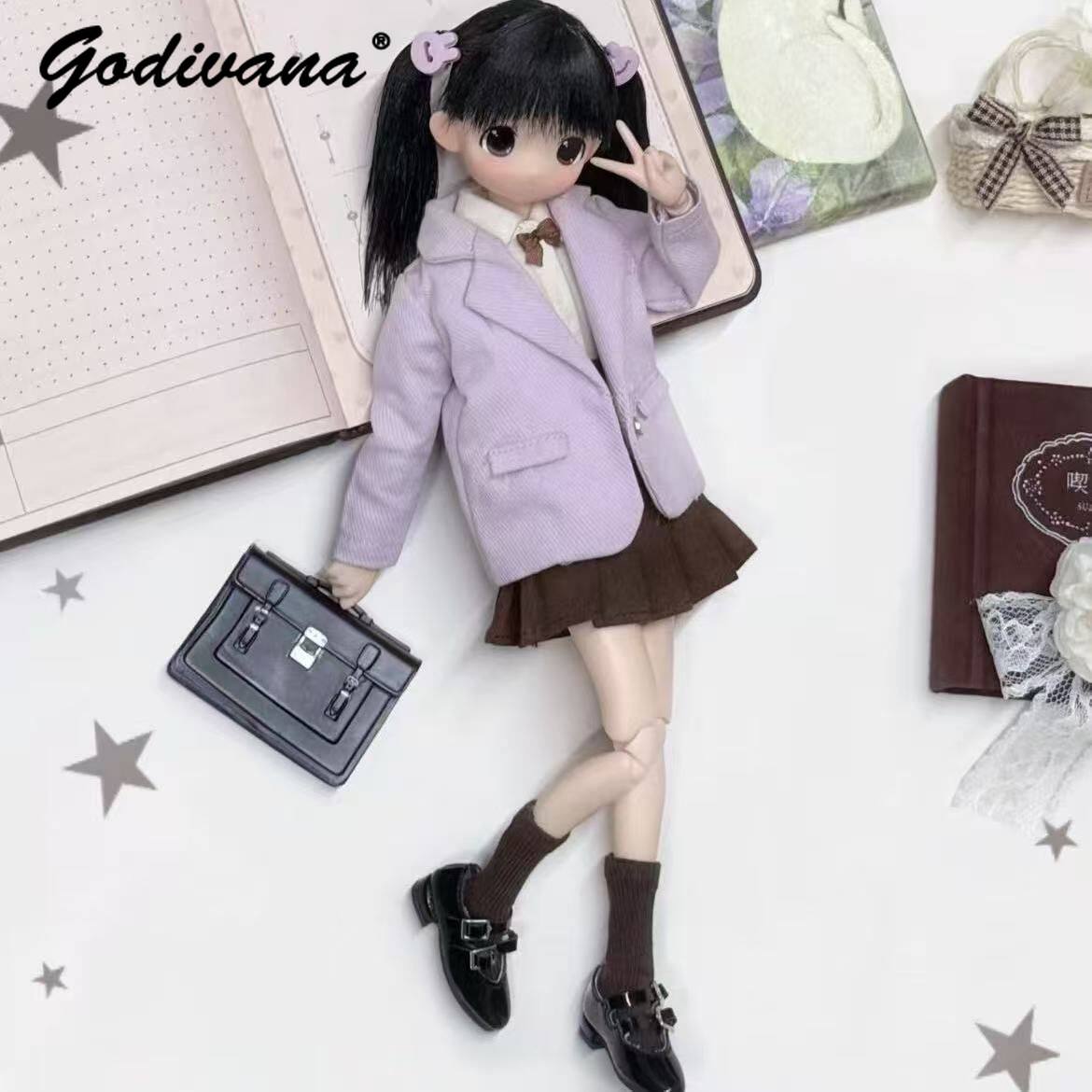 Blythe/OB22/24/azone Doll Clot - Bjd Doll 1 6 Full Set With Clothes 评论和价格