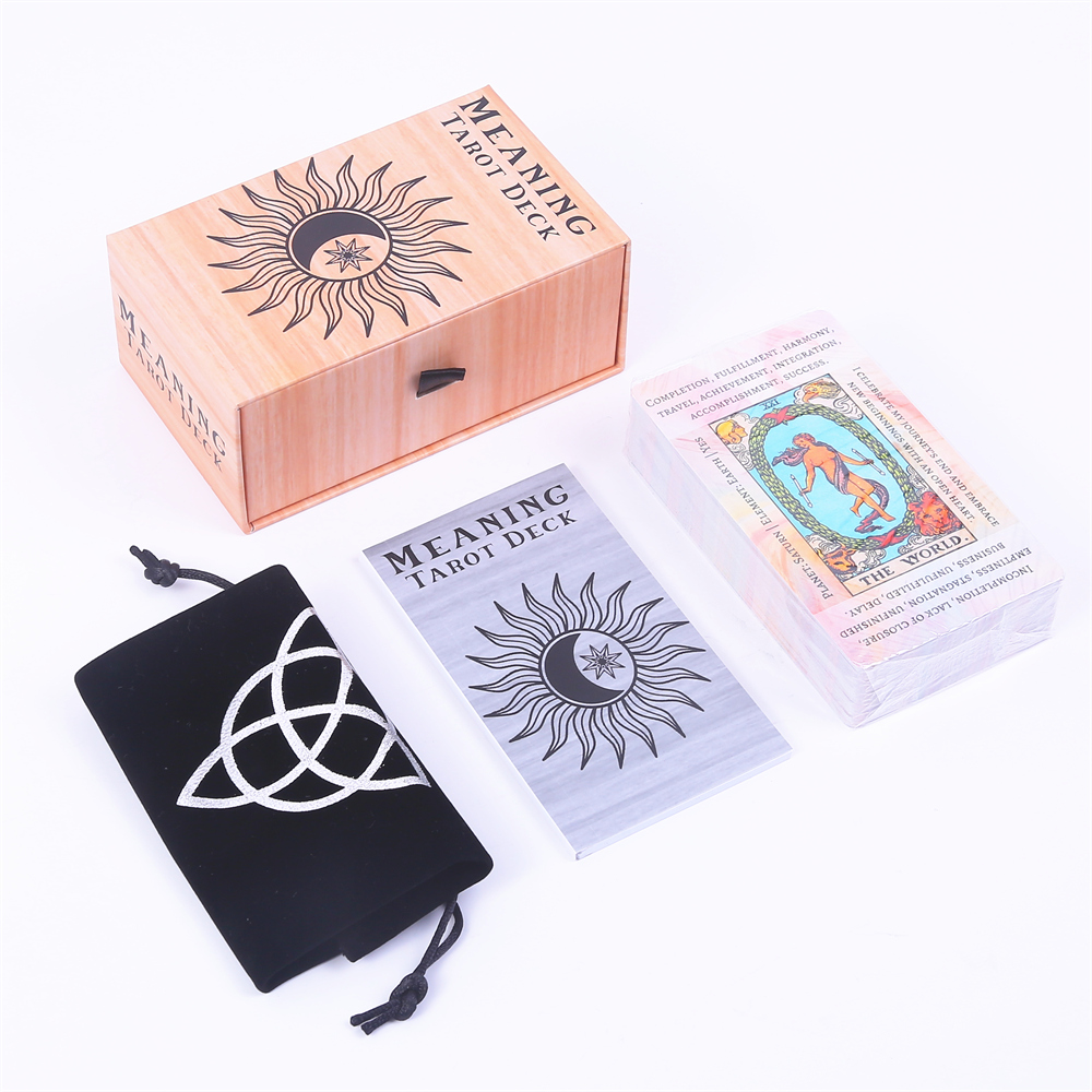 12*7cm Meaning Tarot Deck In S - Tarot Cards Deck With Guidebook 评论和价格