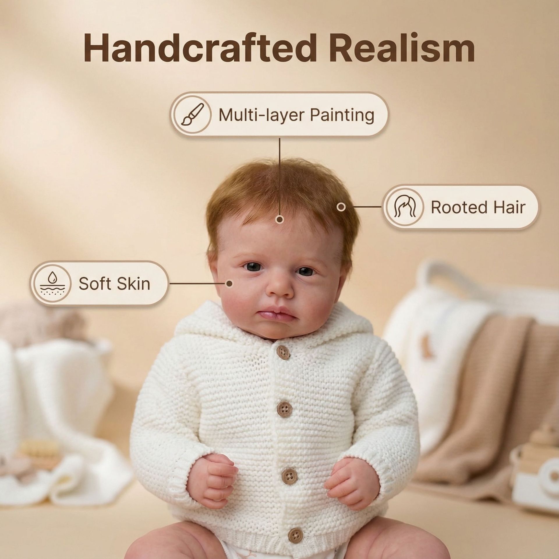 49cm LOULOU Realistic Newborn  - Reborn Baby Doll Silicone Realistic 评论和价格